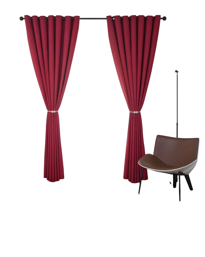 CORTINAS BLACK OUT COLOR BURDEO - 1