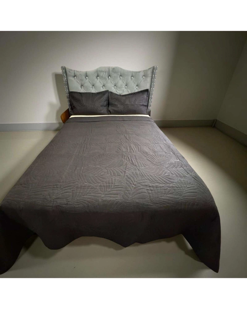 COBERTOR QUILT DE LUJO VERANO KING NEGRO - 4