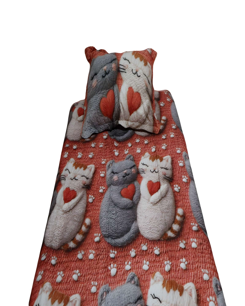 COBERTOR QUILT 3D PLAZA Y MEDIA 180 X 230 CM V04 - 2