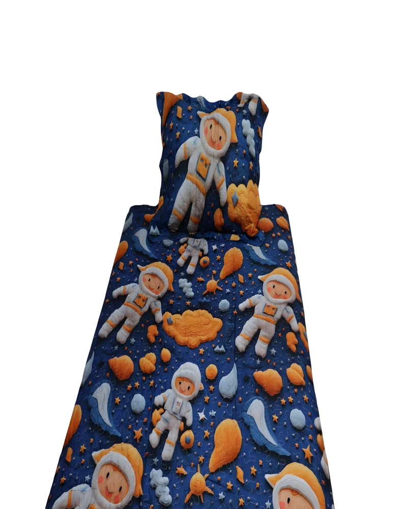 COBERTOR QUILT 3D PLAZA Y MEDIA 180 X 230 CM V05 - 2