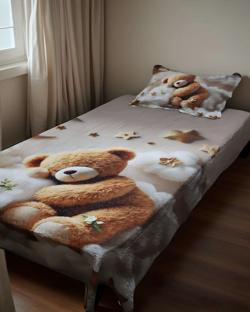 COBERTOR QUILT 3D PLAZA Y MEDIA 180 X 230 CM V03 - 4