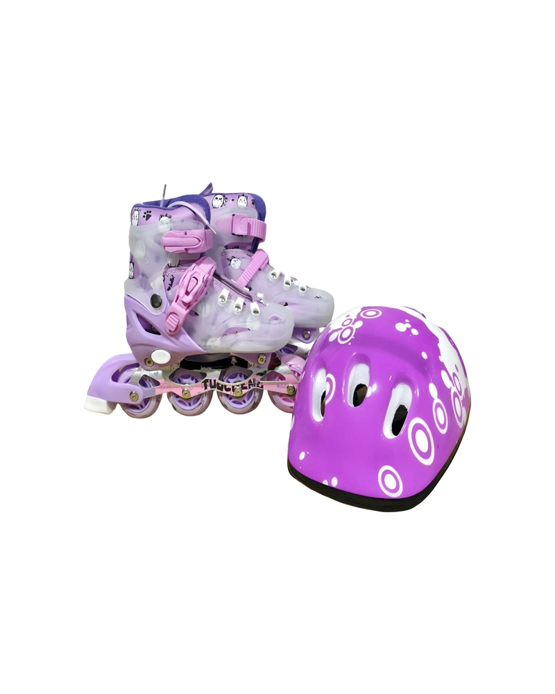 PATIN LINEAL CON LUCES Y KIT TALLA M 35-38 LILA2 - 2