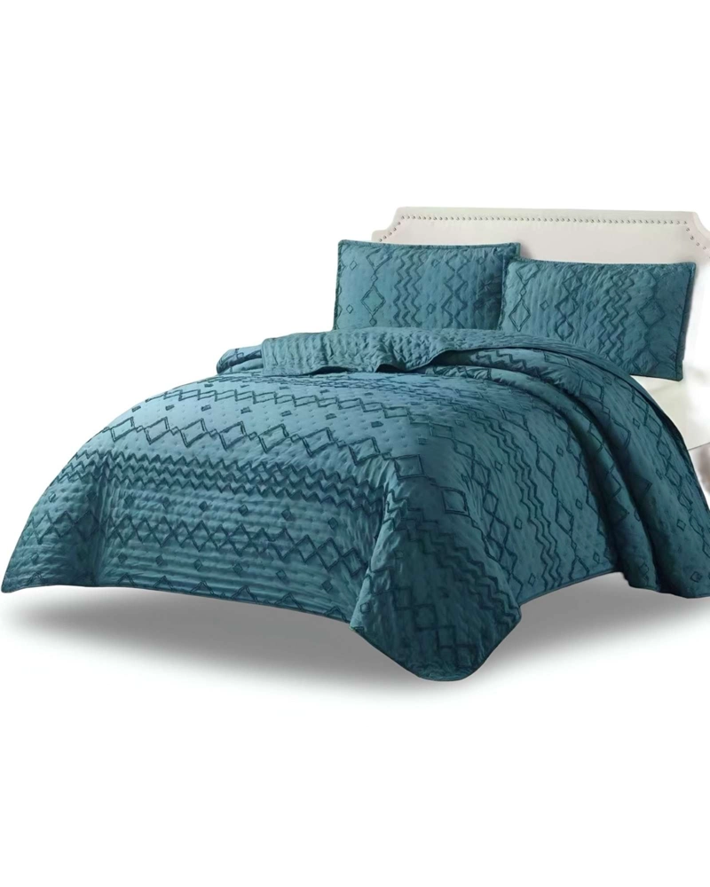 COBERTOR COLCHA QUILT TUFTING DE LUJO SUAVE 2 PLAZAS - 2