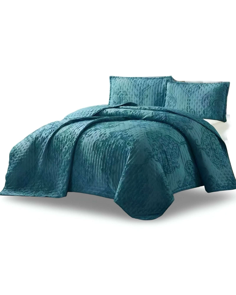 COBERTOR COLCHA QUILT TUFTING DE LUJO SUAVE 2 PLAZAS - 2