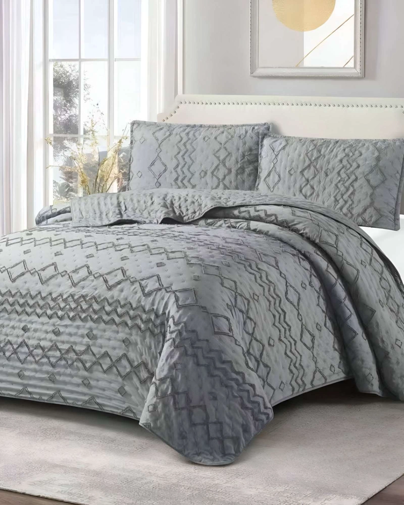 COBERTOR COLCHA QUILT TUFTING DE LUJO SUAVE 2 PLAZAS - 1