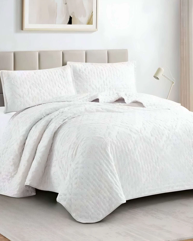 COBERTOR COLCHA QUILT TUFTING DE LUJO SUAVE 2 PLAZAS - 3