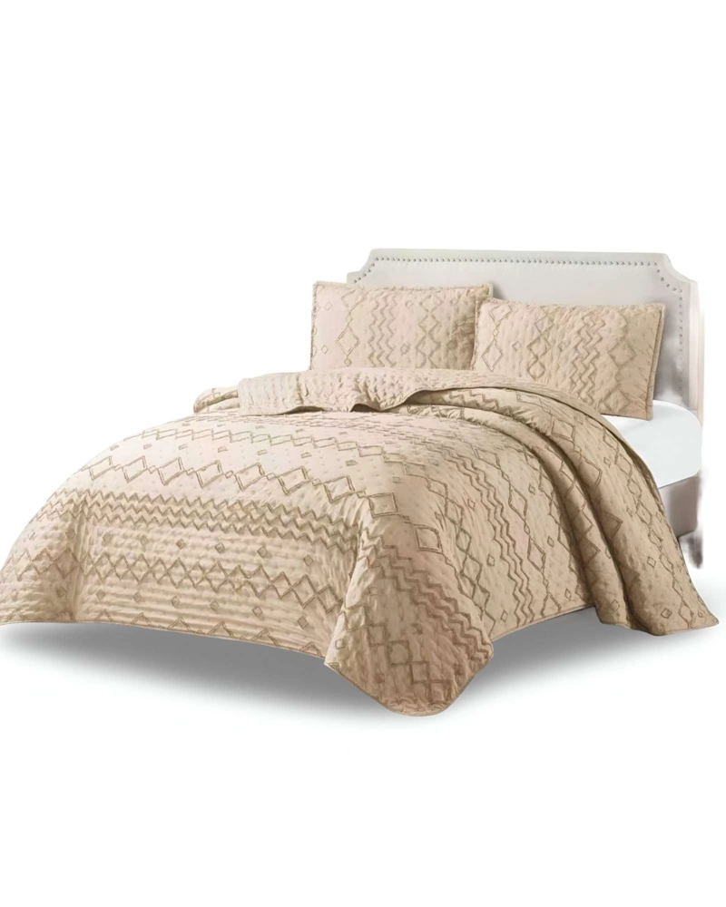 COBERTOR COLCHA QUILT TUFTING DE LUJO SUAVE PLAZA Y MEDIA - 2