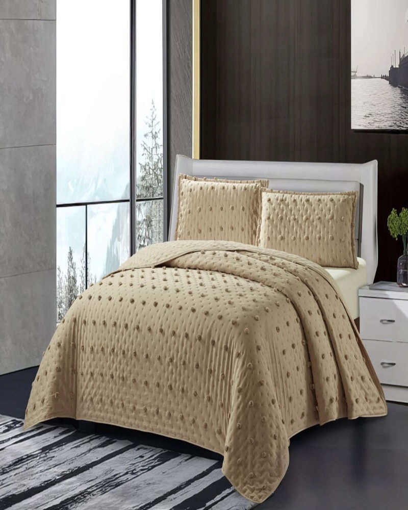 COBERTOR COLCHA QUILT TUFTING DE LUJO SUAVE PLAZA Y MEDIA - 4