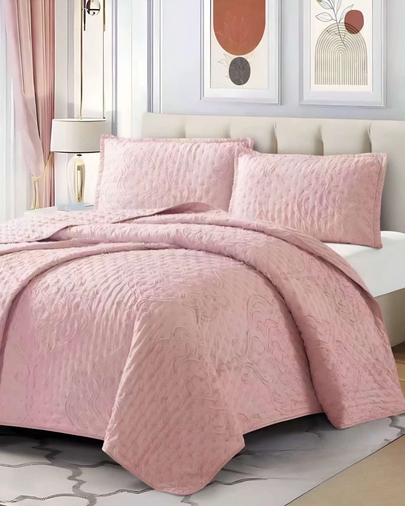 COBERTOR COLCHA QUILT TUFTING DE LUJO SUAVE KING - 1