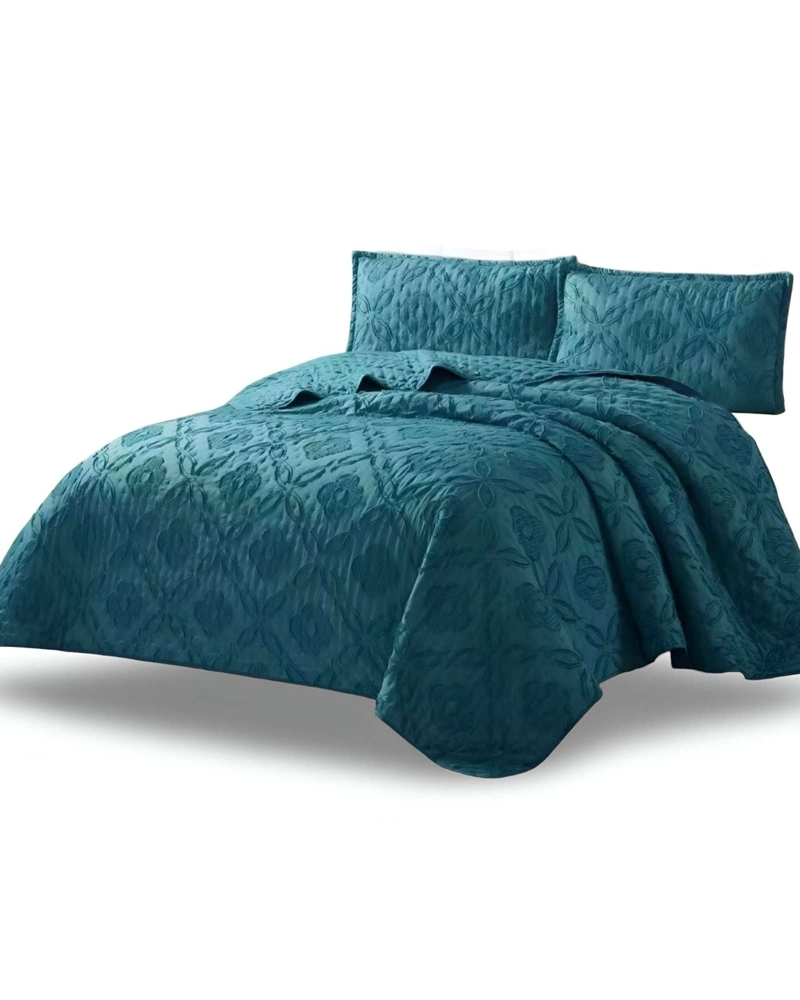 COBERTOR COLCHA QUILT TUFTING DE LUJO SUAVE 2 PLAZAS - 2