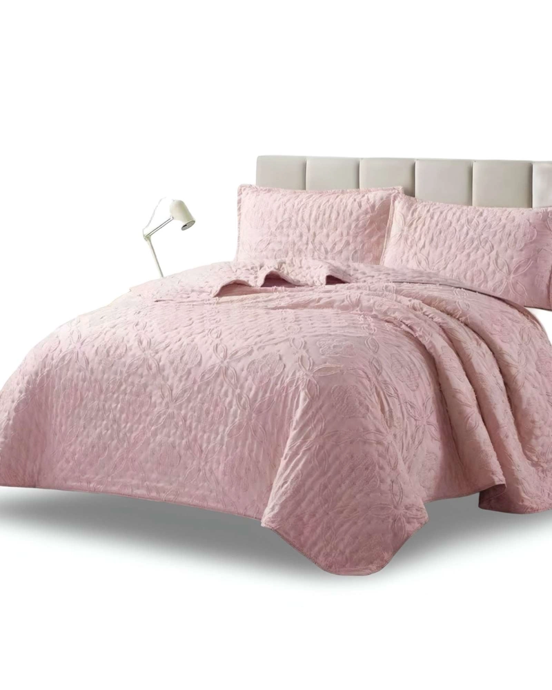 COBERTOR COLCHA QUILT TUFTING DE LUJO SUAVE 2 PLAZAS - 2