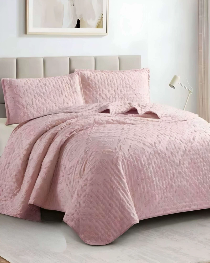 COBERTOR COLCHA QUILT TUFTING DE LUJO SUAVE 2 PLAZAS - 3