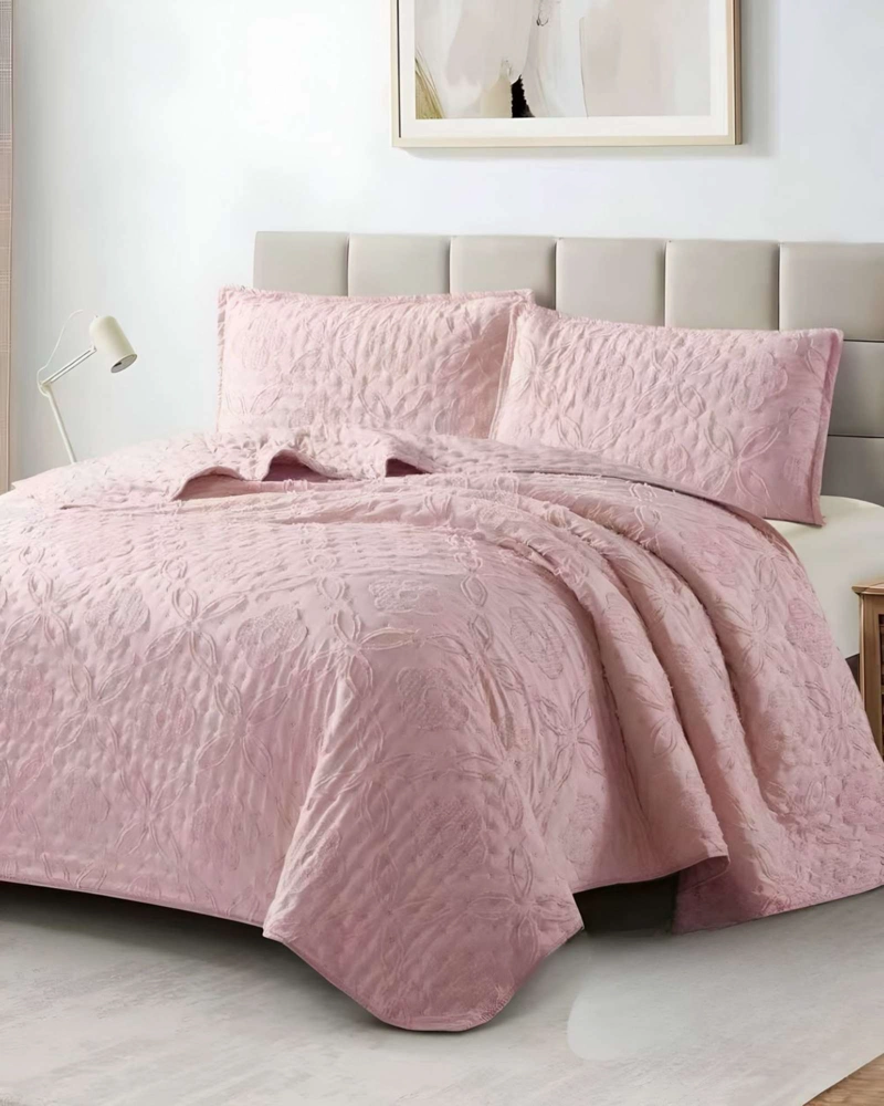 COBERTOR COLCHA QUILT TUFTING DE LUJO SUAVE 2 PLAZAS - 4