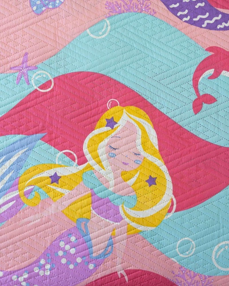 CUBRECAMA QUILT PRIMAVERA VERANO ROSA SIRENA - 2