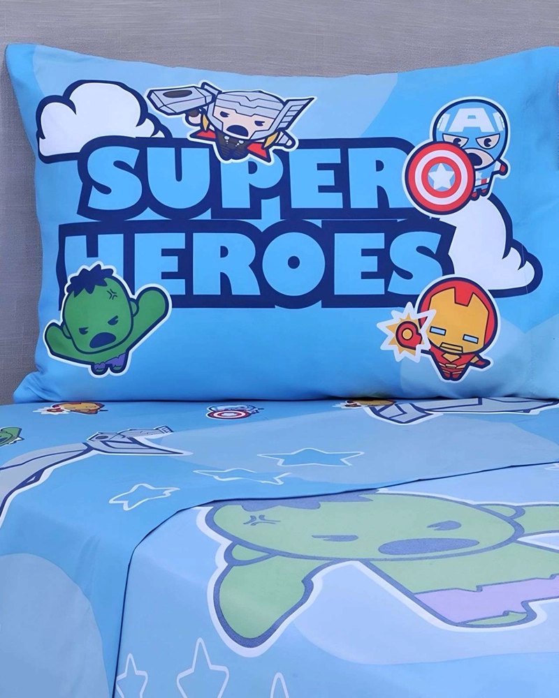 SABANAS INFANTIL SUPER HEROES PLAZA Y MEDIA MASHINI - 2