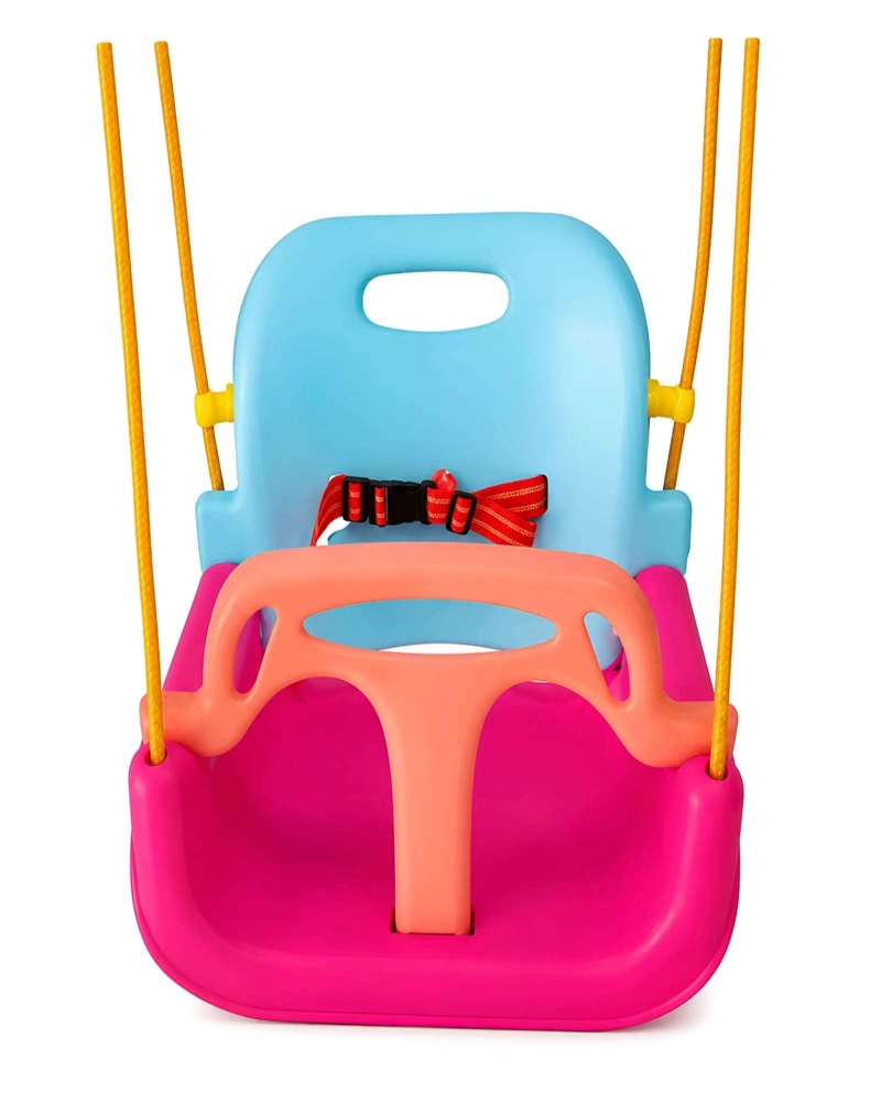 COLUMPIO INFANTIL DE COLORES VIBRANTES CON CINTURON DE SEGURIDAD - 4