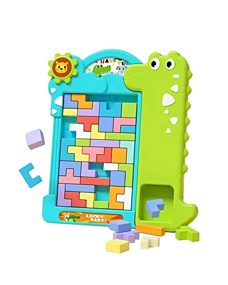 JUEGO DE LOGICA EDUCATIVA TETRIS MONTESSORI PARA NIÑOS CON BLOQUES 3D - 2