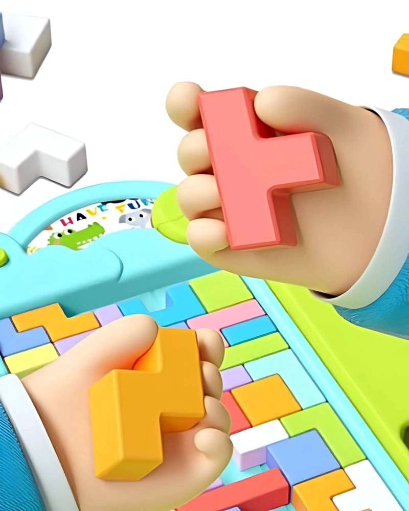 JUEGO DE LOGICA EDUCATIVA TETRIS MONTESSORI PARA NIÑOS CON BLOQUES 3D - 3