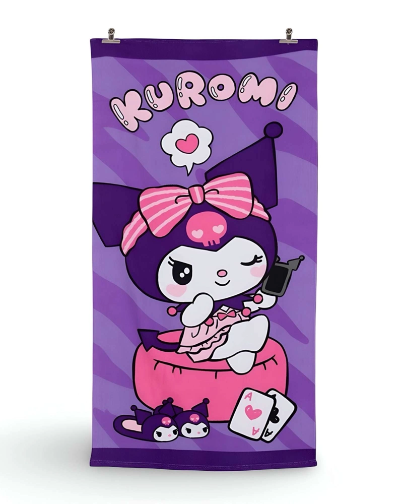 TOALLA DE BAÑO NIÑO NIÑA CON LENTES DE AGUA Y BOLSO KUROMI - 2