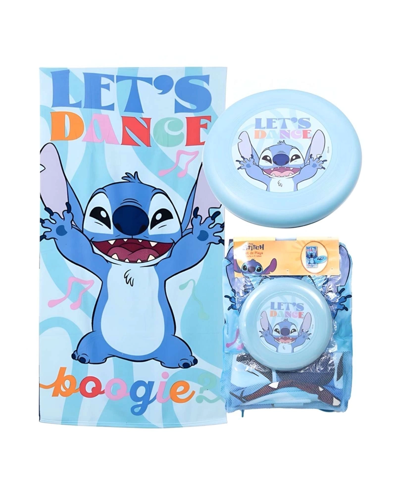 TOALLA DE BAÑO NIÑO NIÑA CON FRISBEE  Y BOLSA STICH - 4