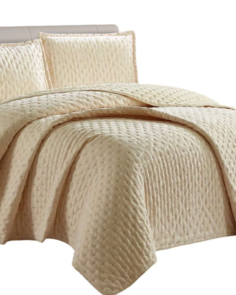 QUILT PLAZA Y MEDIA DE LUJO EXTRA SUAVE CON RELIEVES DE TUFTING - 2