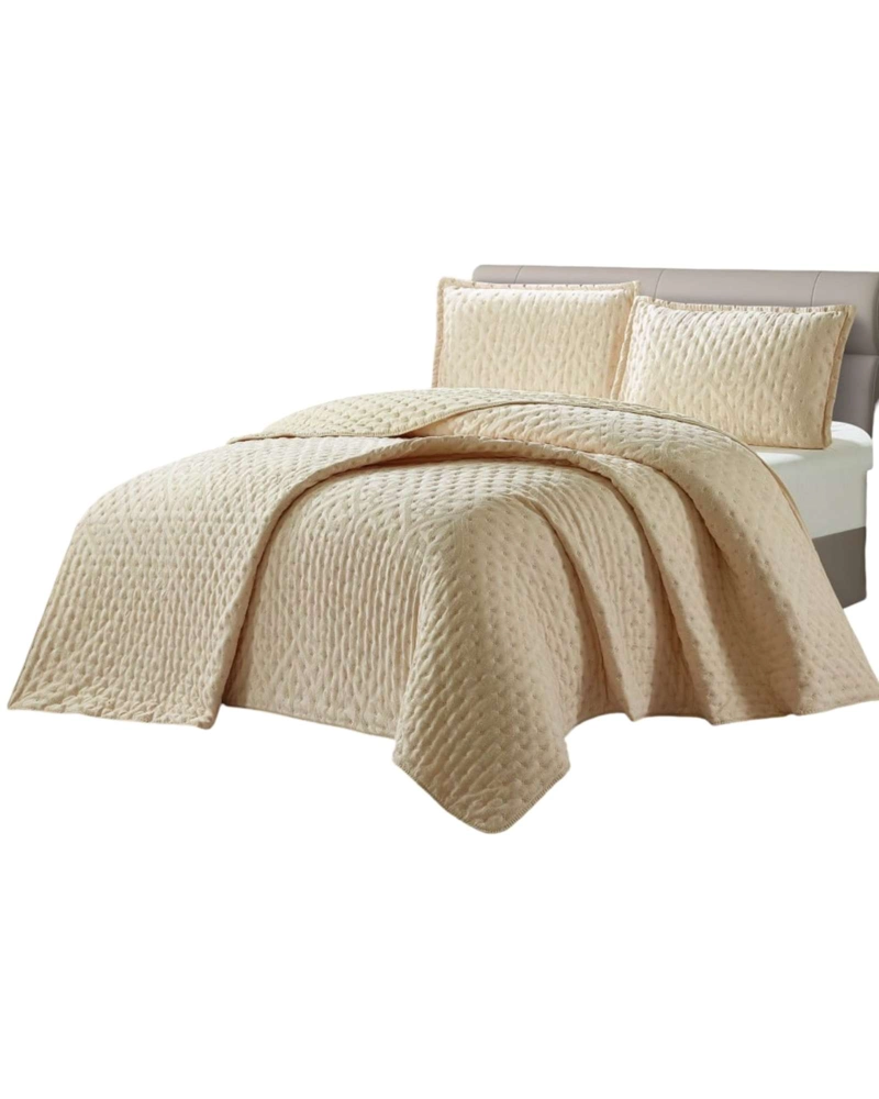 QUILT KING DE LUJO EXTRA SUAVE CON RELIEVES DE TUFTING - 3