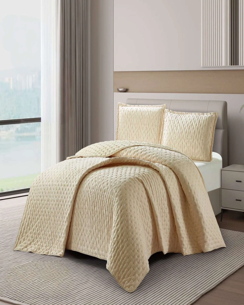 QUILT KING DE LUJO EXTRA SUAVE CON RELIEVES DE TUFTING - 4