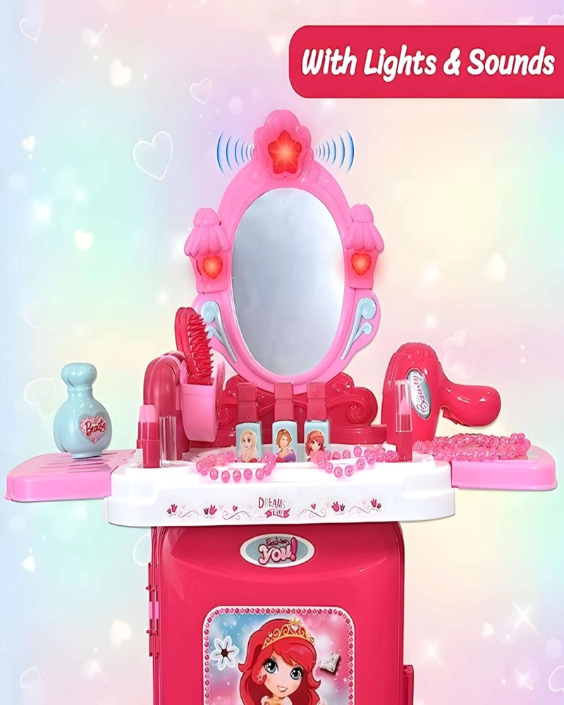 TOCADOR DE BELLEZA CON MALETA 3 EN 1 MAS ACCESORIOS - 3
