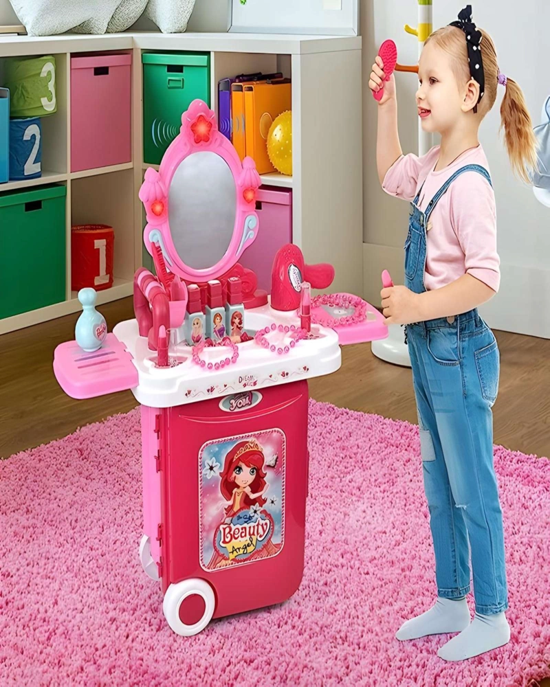 TOCADOR DE BELLEZA CON MALETA 3 EN 1 MAS ACCESORIOS - 4