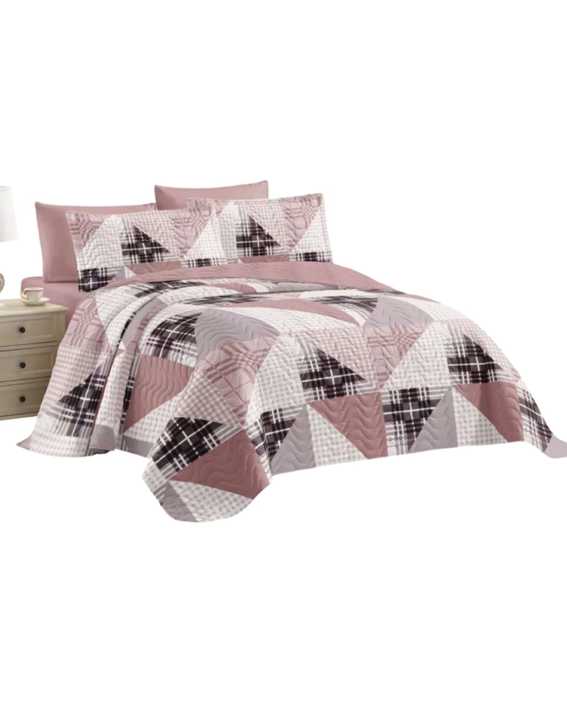 CUBRECAMA DE VERANO REVERSIBLE ELEGANTE Y LIVIANO 2 PLAZAS - 1