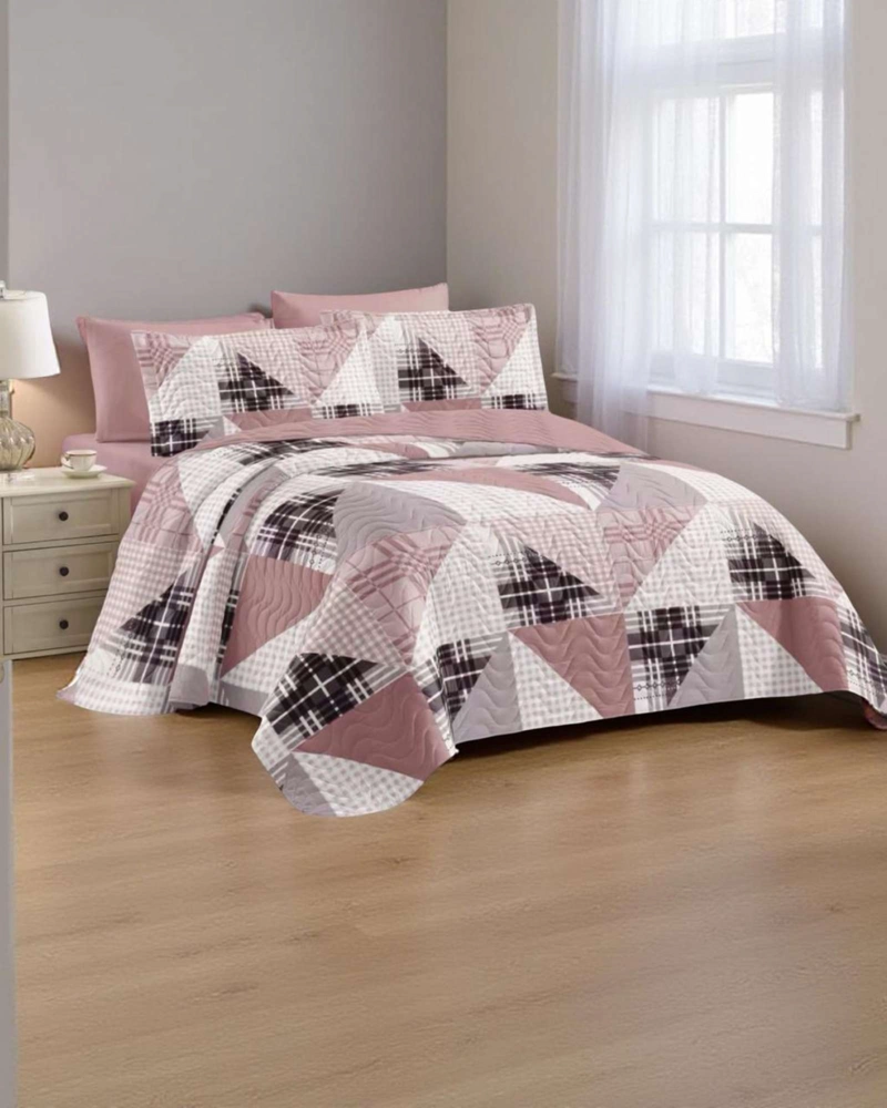 CUBRECAMA DE VERANO REVERSIBLE ELEGANTE Y LIVIANO 2 PLAZAS - 4