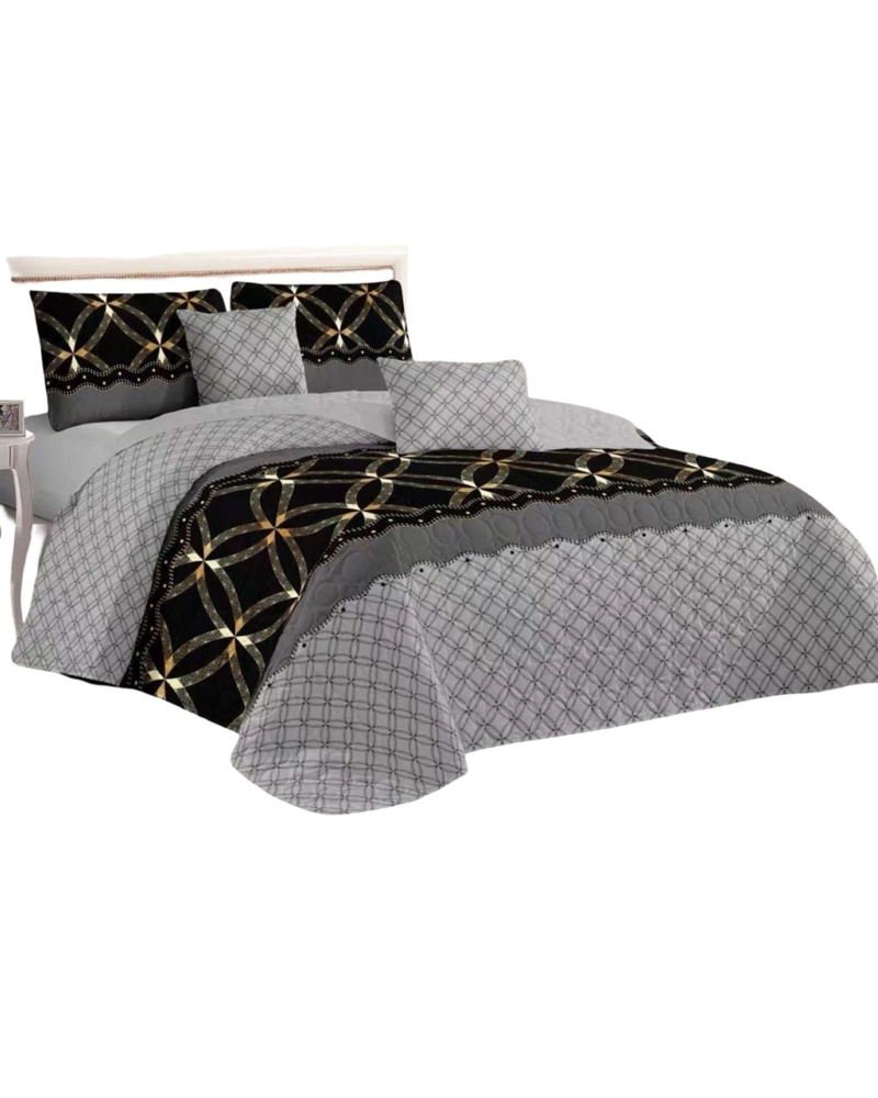 CUBRECAMA DE VERANO REVERSIBLE ELEGANTE Y LIVIANO 2 PLAZAS Y MEDIA - 1