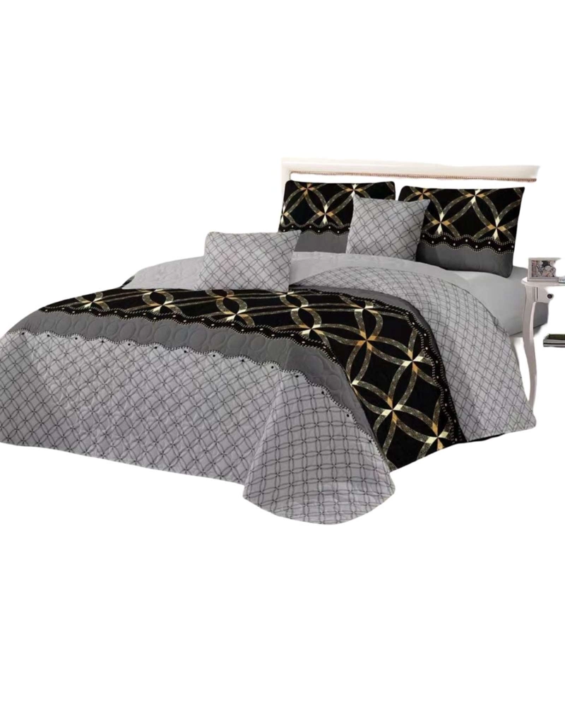 CUBRECAMA DE VERANO REVERSIBLE ELEGANTE Y LIVIANO 2 PLAZAS Y MEDIA - 2