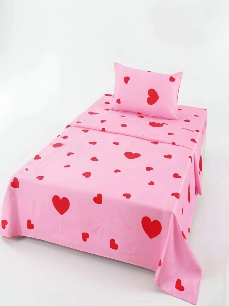 SABANAS INFANTILES  1 PLAZA DISEÑO CORAZONES ULTRA SUAVE - 3