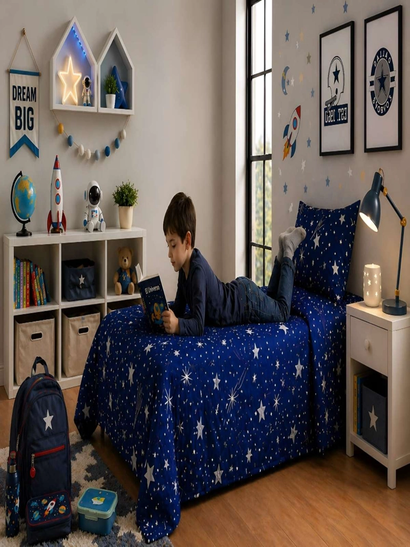 SABANAS INFANTILES 1,5 PLAZAS DISEÑO ESTRELLAS ULTRA SUAVE - 7