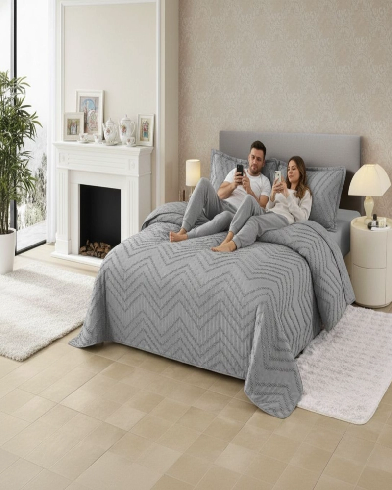 QUILT DE VERANO KING - SUPER KING COBERTOR DE LUJO C001 - 1
