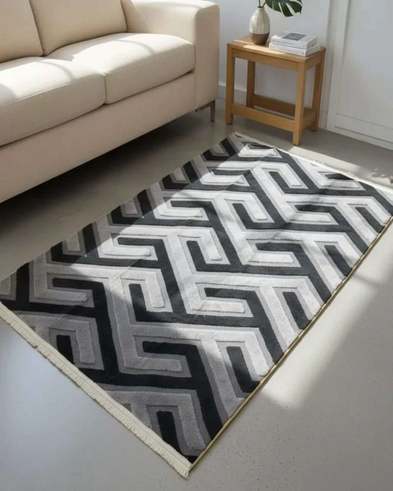 ALFOMBRA JACQUARD ANTIDESLIZANTE CON RELIEVE 150X200 CM - 5