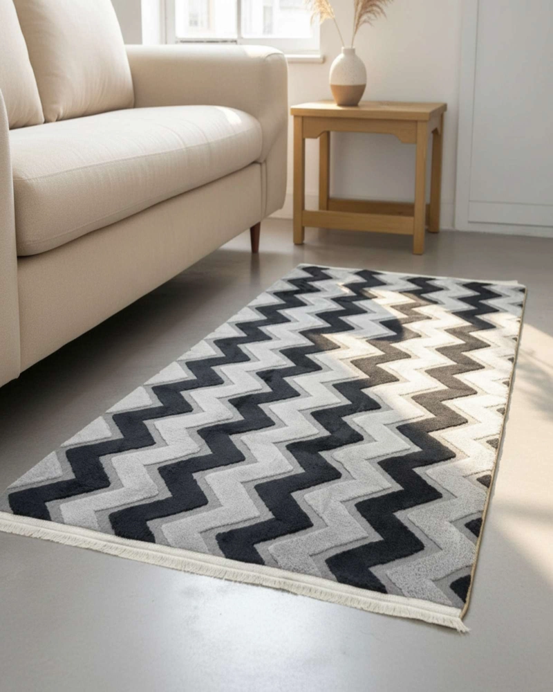 ALFOMBRA JACQUARD ANTIDESLIZANTE CON RELIEVE 150X200 CM - 2