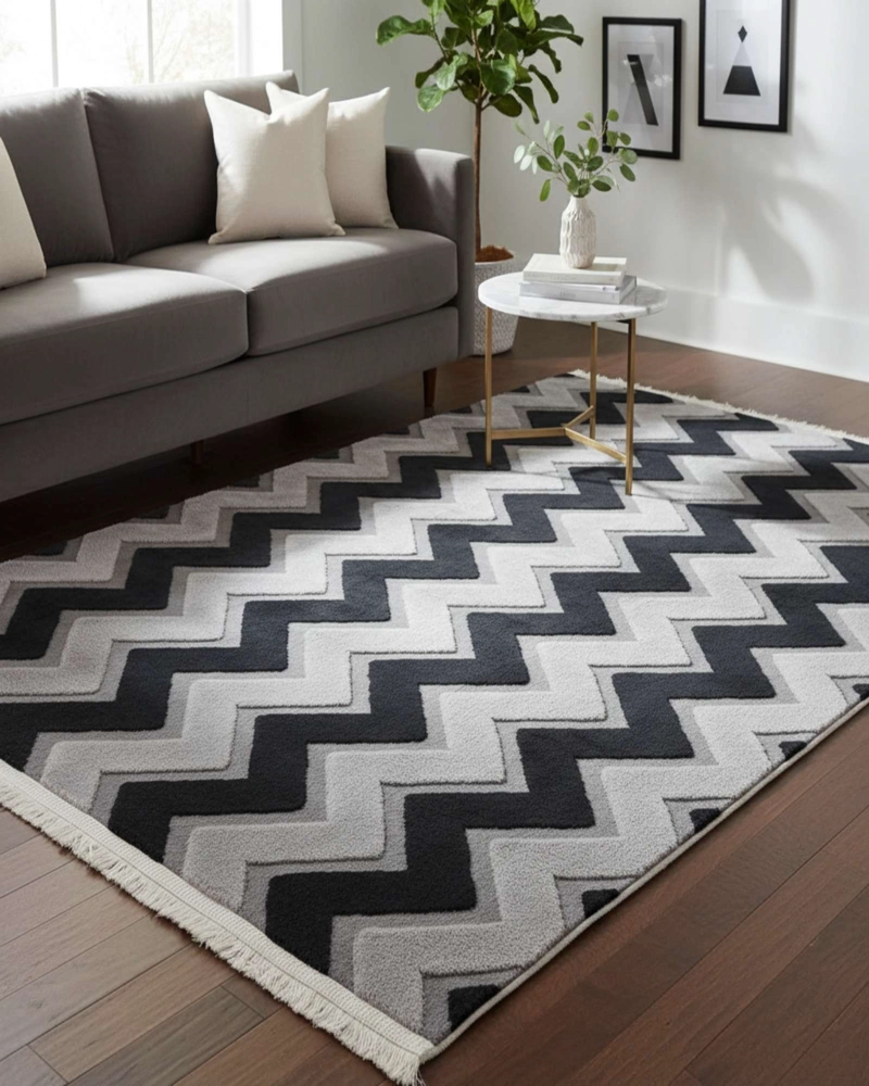 ALFOMBRA JACQUARD ANTIDESLIZANTE CON RELIEVE 150X200 CM - 6