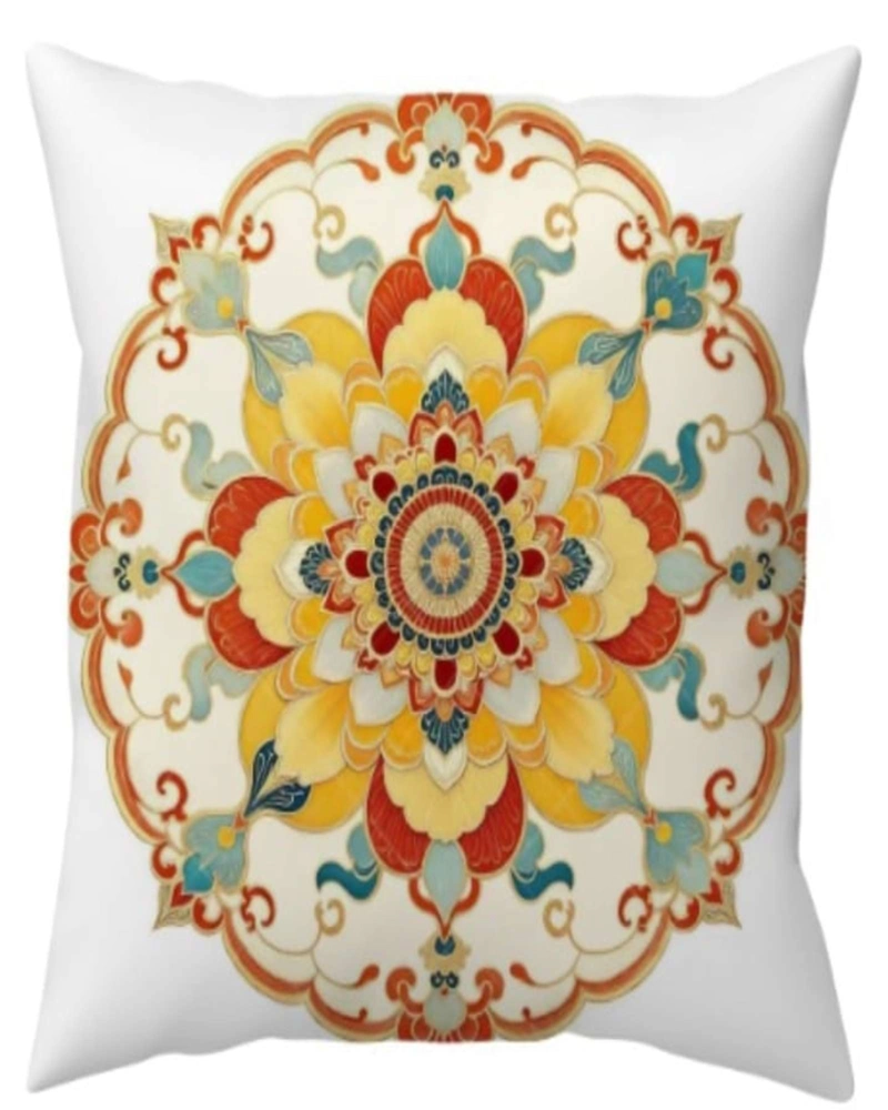 FUNDAS DE COJIN MANDALA ESTAMPADAS PACK DE 4 PIEZAS - 1