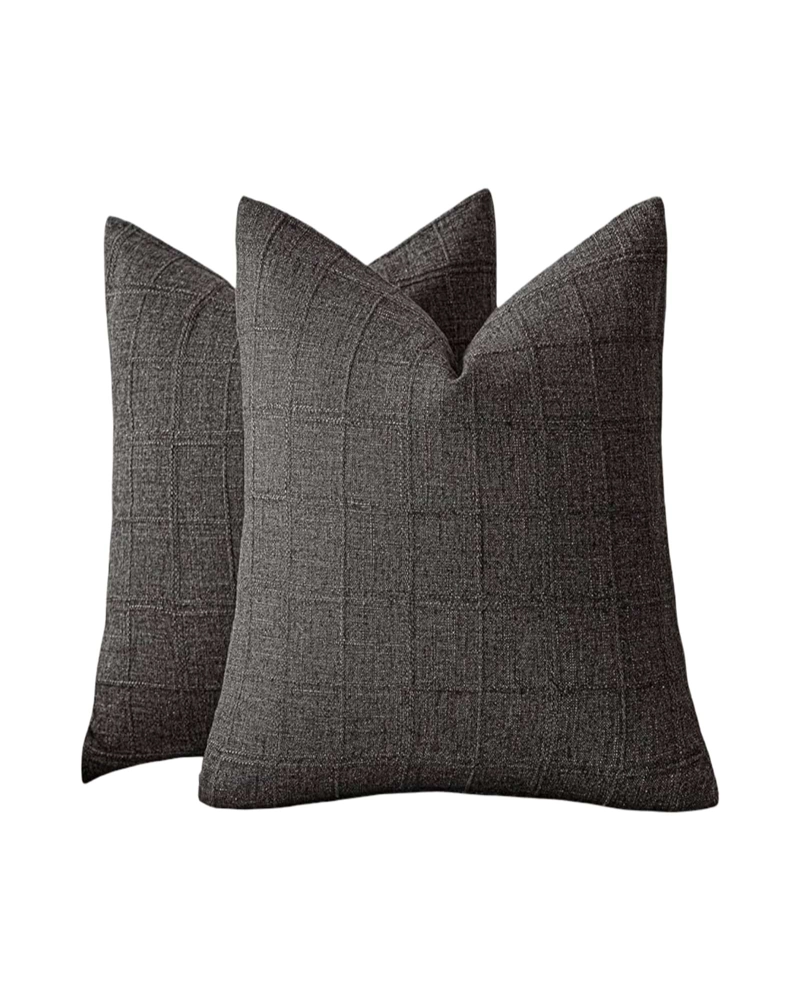 FUNDAS DE COJIN JACQUARD CUADRILLE PACK DE 4 PIEZAS - 1