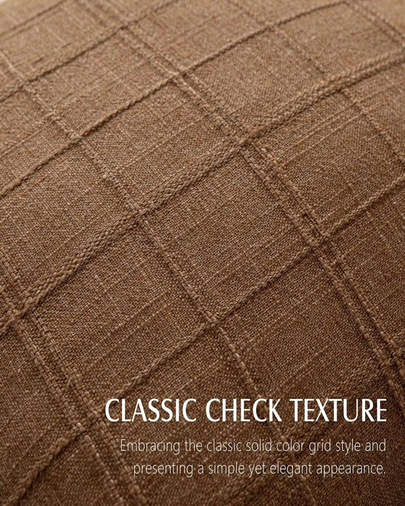 FUNDAS DE COJIN JACQUARD CUADRILLE PACK DE 2 PIEZAS - 4