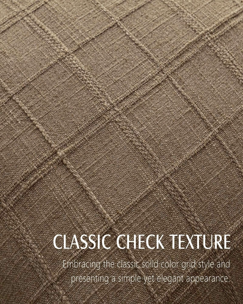 FUNDAS DE COJIN JACQUARD CUADRILLE PACK DE 4 PIEZAS - 4