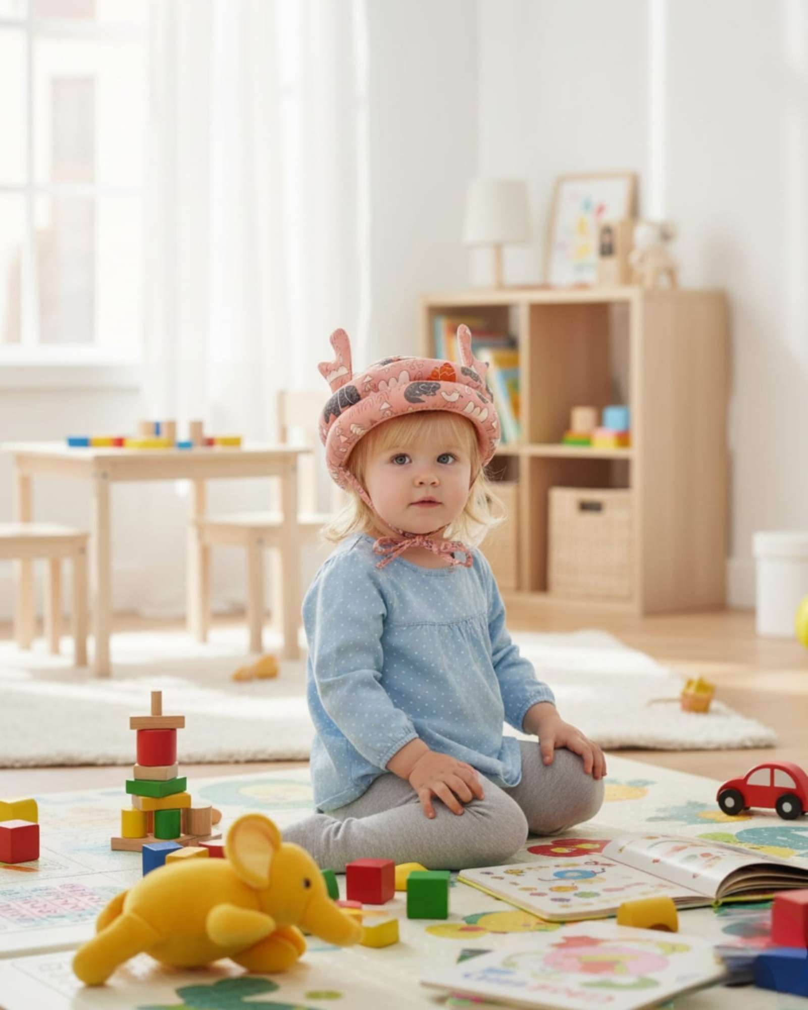 CASCO PROTECTOR DE CABEZA ANTIGOLPES PARA BEBES - 4