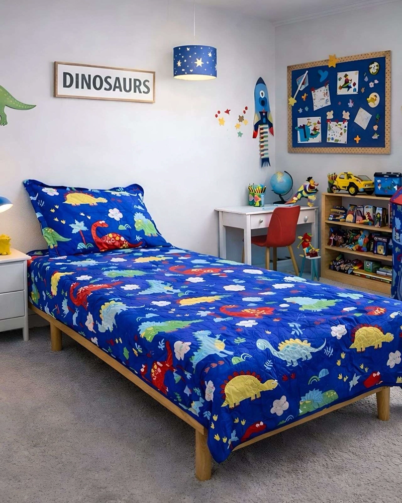 COLCHA INFANTIL NIÑA NIÑO QUILT PLAZA Y MEDIA - 1