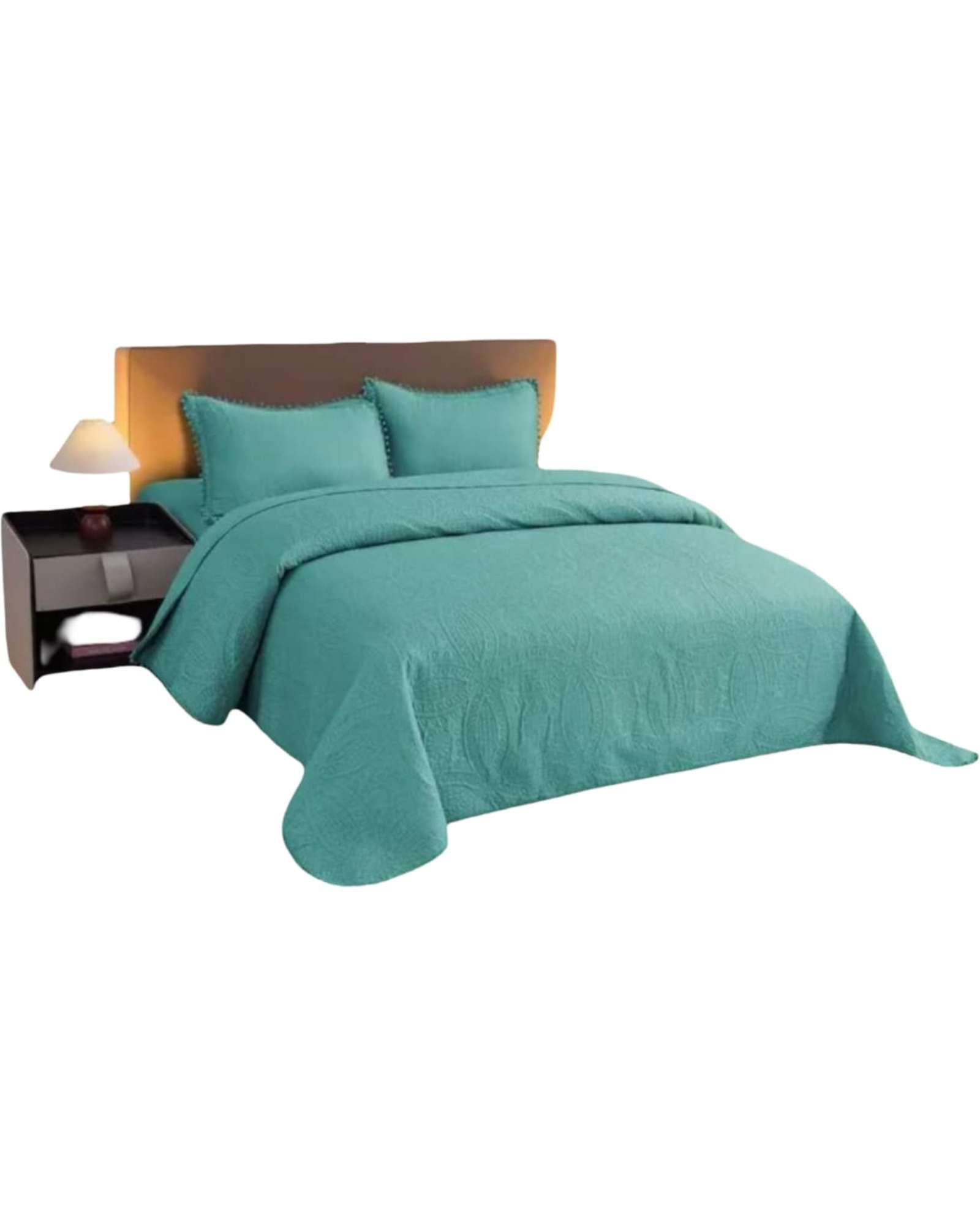 CUBRECAMA QUILT CON POMPONES KING-SUPER KING - 2
