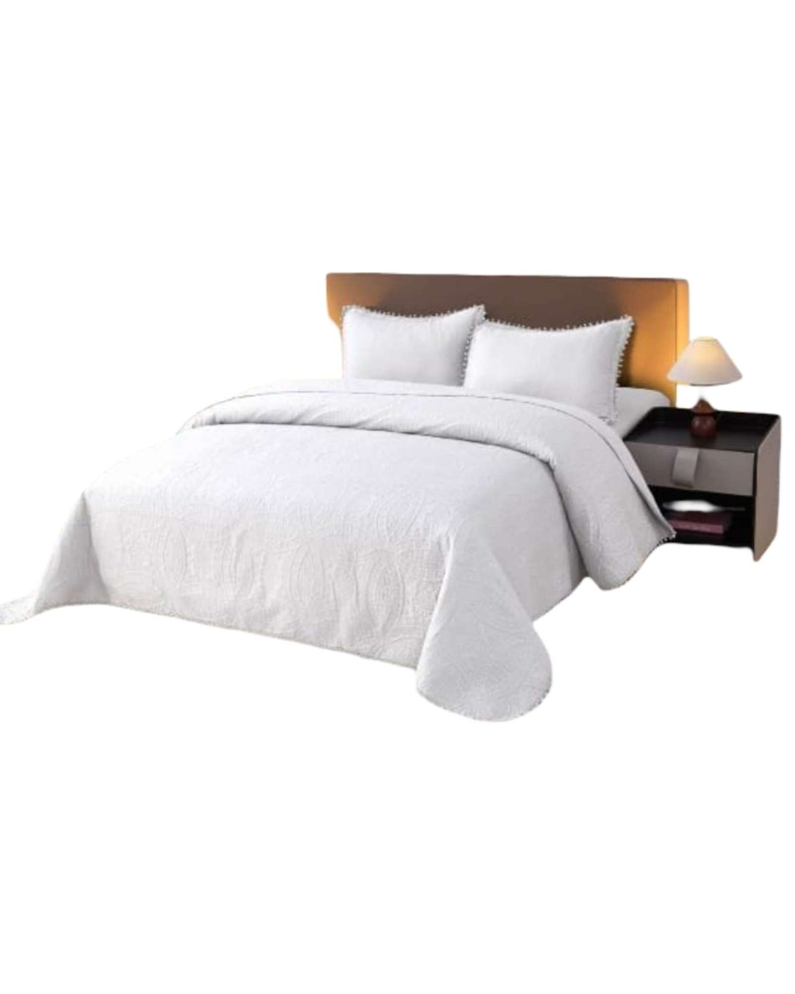 CUBRECAMA QUILT CON POMPONES 2 PLAZAS - 2