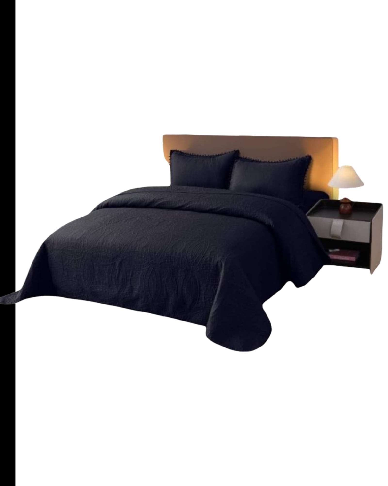 CUBRECAMA QUILT CON POMPONES 2 PLAZAS - 1