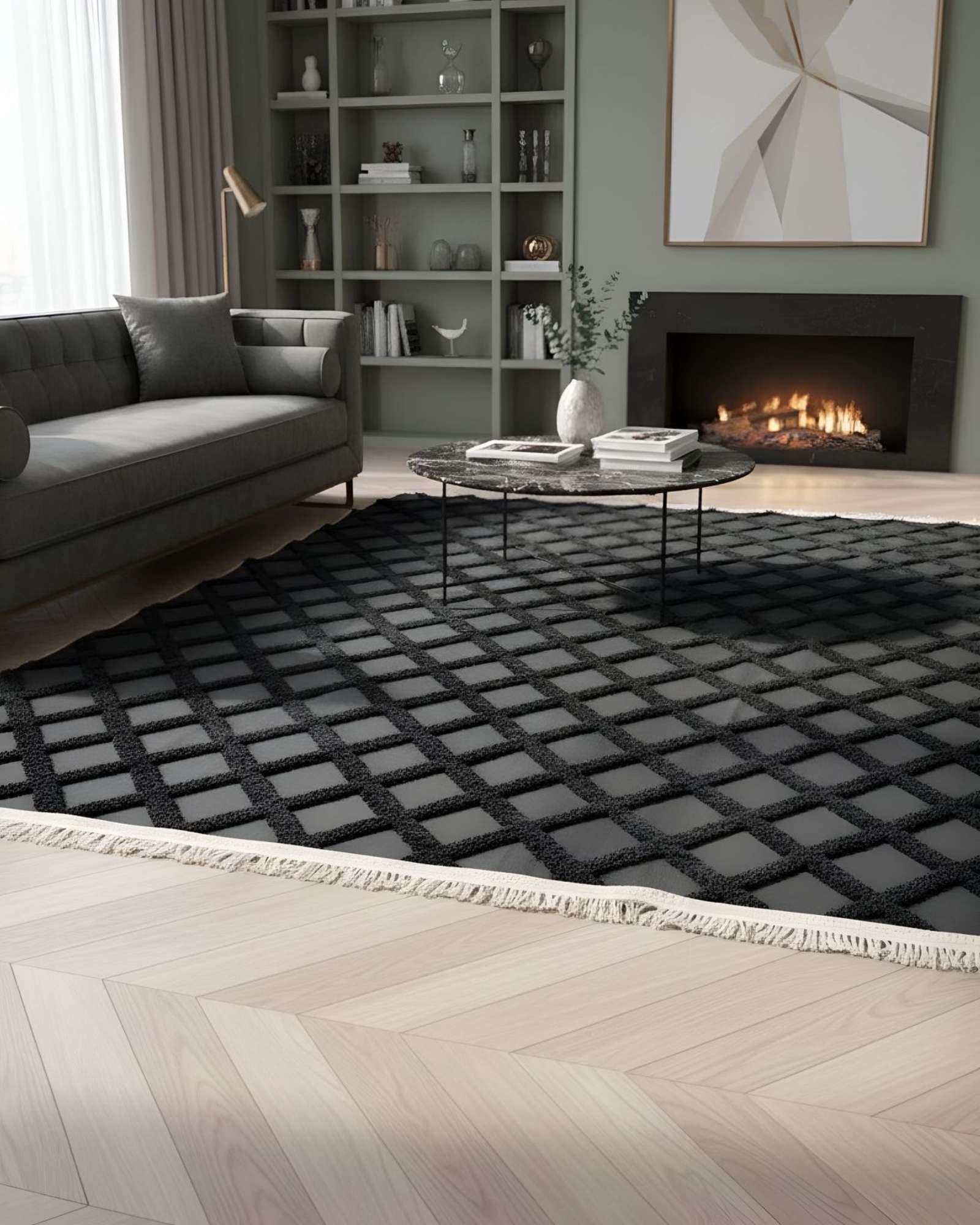 ALFOMBRA JACQUARD MODERNA Y ELEGANTE 240X200 - 7