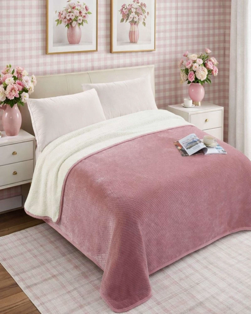 FRAZADA CON CHIPORRO KING 230X250CM ROSA - 3